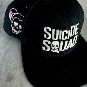 SUICIDE SQUAD RARE Snapback Hat Black Joker Harley Quinn Deadshot Captain Comic
